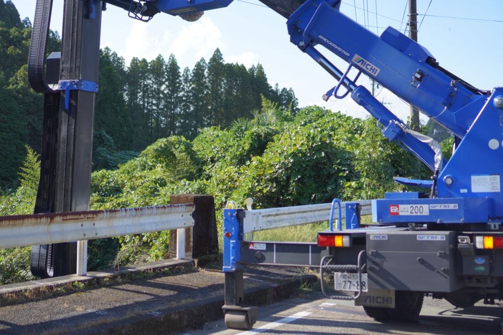 都城市山之口町の橋梁点検の現場！自然が溢れる綺麗なところでした。