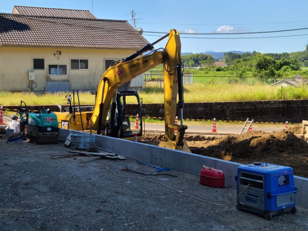 地質調査部の現場!場所は国富!建物、道路、作れるのか作れないのか、その答えは地中深くにある。
