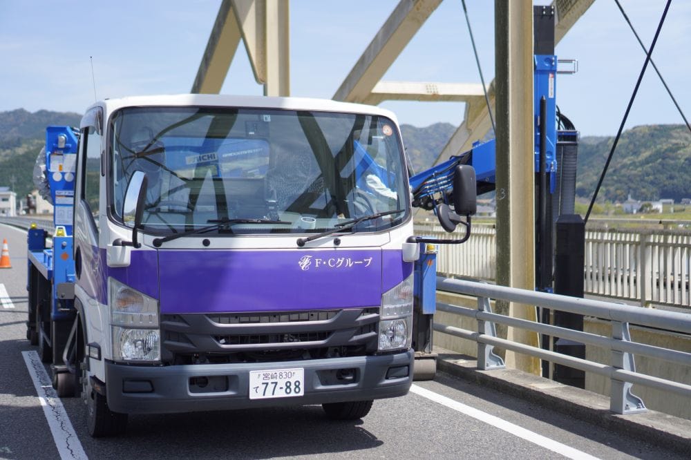 延岡の【川島橋】の橋梁点検にお邪魔しました♪