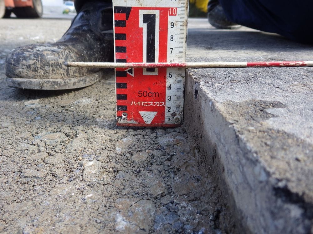 清武役場前の道路における段差解消工事！道路はこうして作られる！