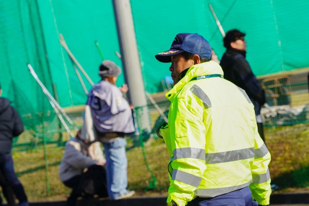 読売巨人軍春季キャンプにF・Cガードが警備しています！